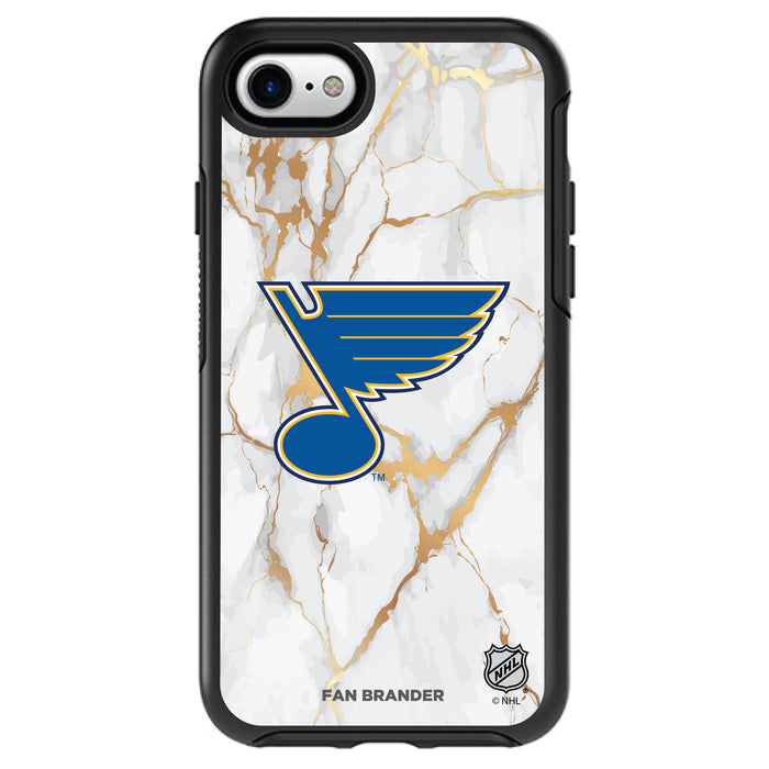 OtterBox Black Phone case with St. Louis Blues White Marble design