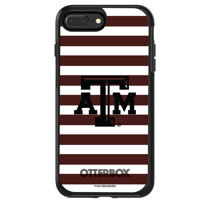 OtterBox Black Phone case with Texas A&M Aggies Tide Primary Logo and Striped Design