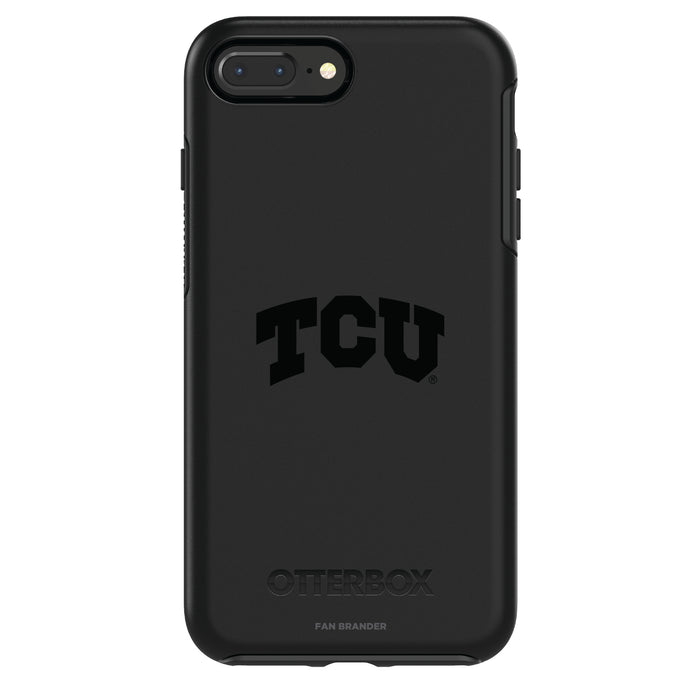 OtterBox Black Phone case with Texas Christian University Horned Frogs Primary Logo in Black