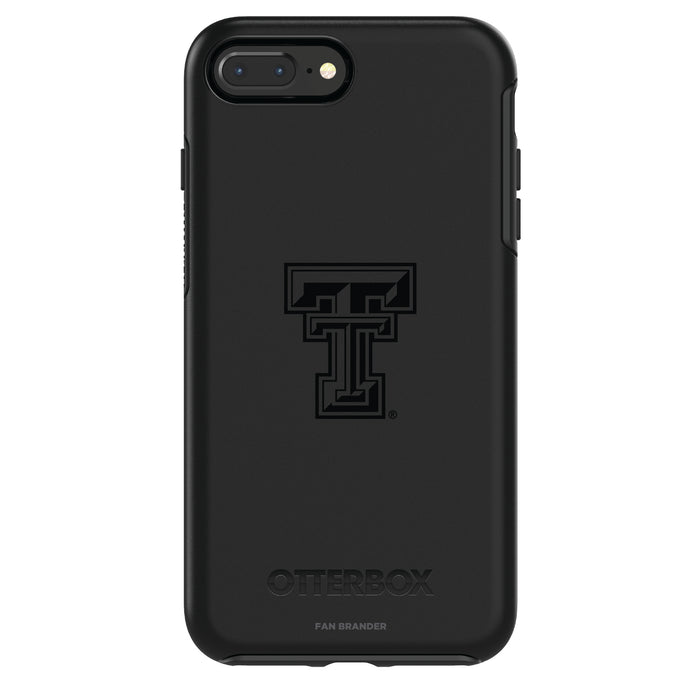 OtterBox Black Phone case with Texas Tech Red Raiders Primary Logo in Black