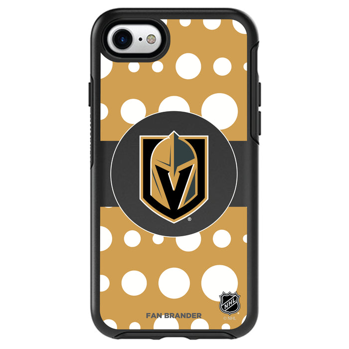 OtterBox Black Phone case with Vegas Golden Knights Polka Dots design