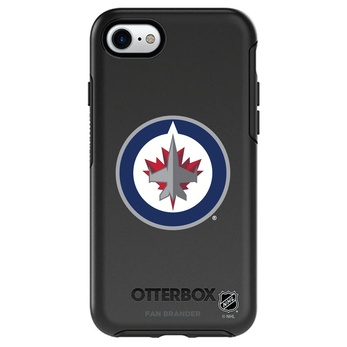 OtterBox Black Phone case with Winnipeg Jets Primary Logo