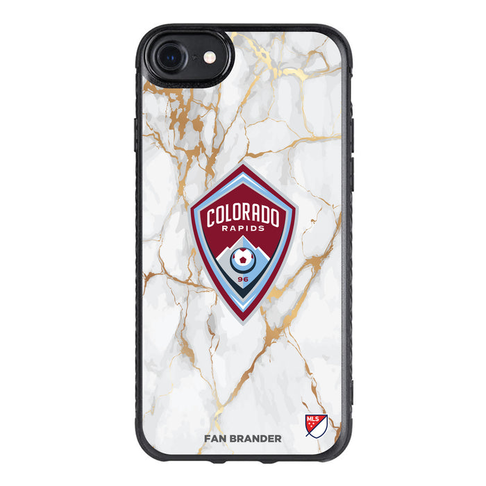 Fan Brander Black Slim Phone case with Colorado Rapids White Marble design