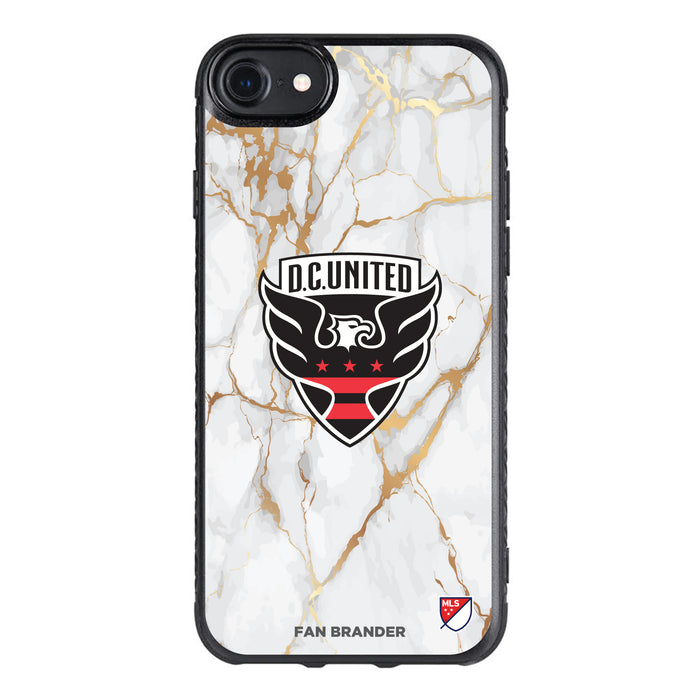 Fan Brander Black Slim Phone case with D.C. United White Marble design