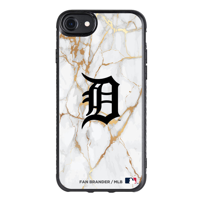 Fan Brander Black Slim Phone case with Detroit Tigers White Marble design