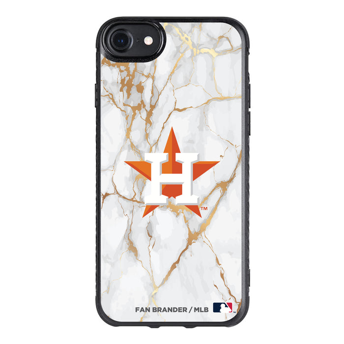 Fan Brander Black Slim Phone case with Houston Astros White Marble design