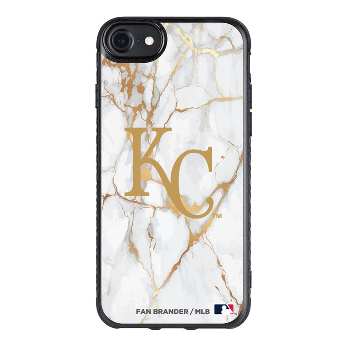 Fan Brander Black Slim Phone case with Kansas City Royals White Marble design