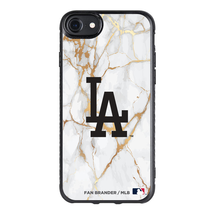 Fan Brander Black Slim Phone case with Los Angeles Dodgers White Marble design