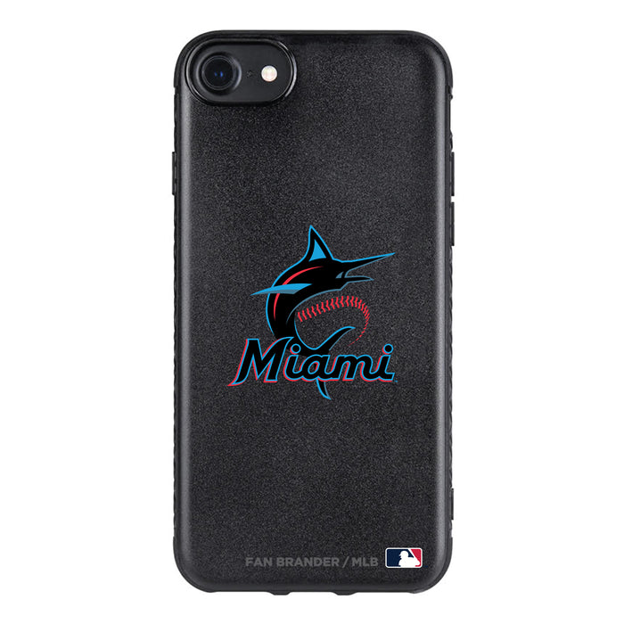 Fan Brander Black Slim Phone case with Miami Marlins Primary Logo