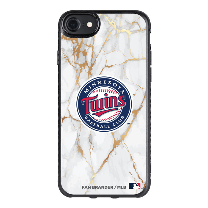 Fan Brander Black Slim Phone case with Minnesota Twins White Marble design