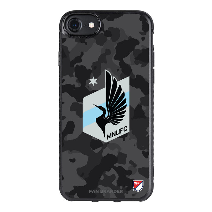 Fan Brander Black Slim Phone case with Minnesota United FC Urban Camo design