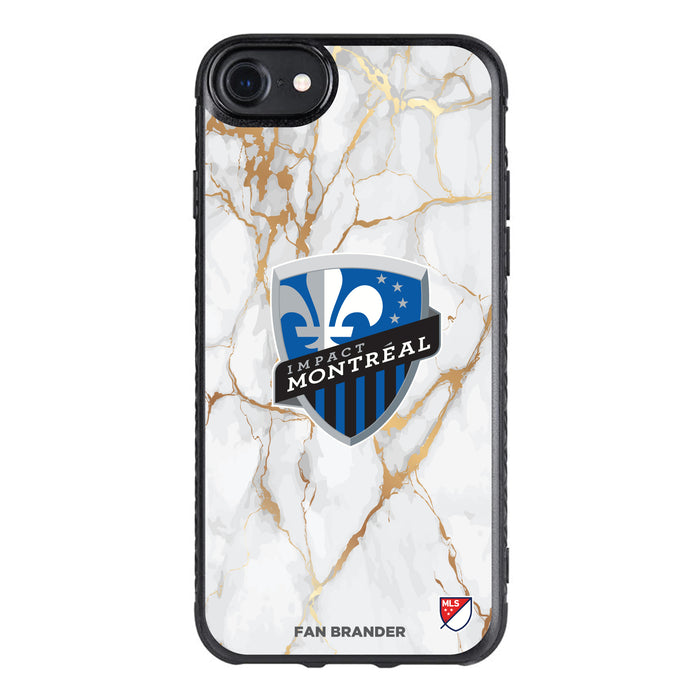 Fan Brander Black Slim Phone case with Montreal Impact White Marble design
