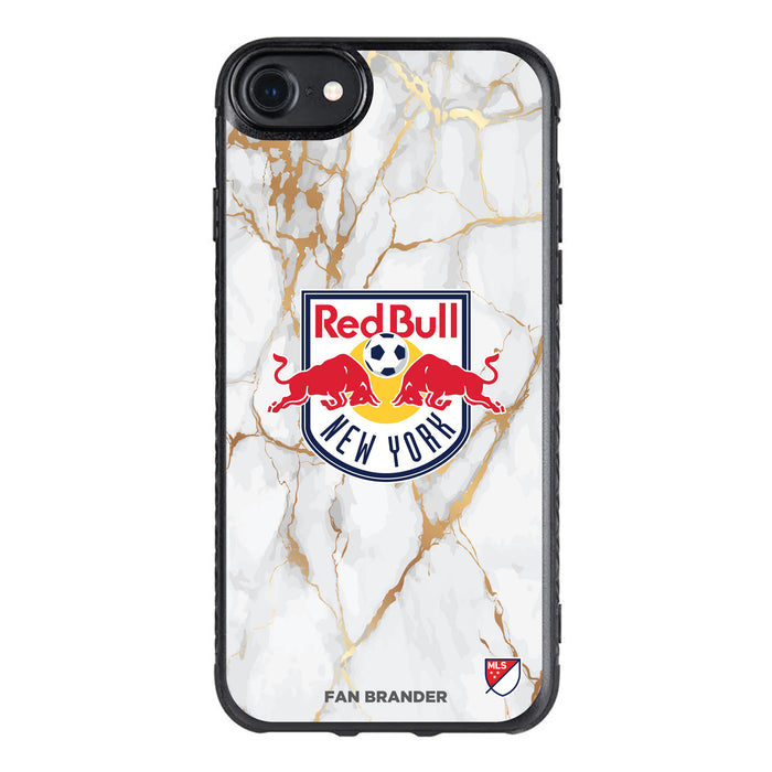 Fan Brander Black Slim Phone case with New York Red Bulls White Marble design