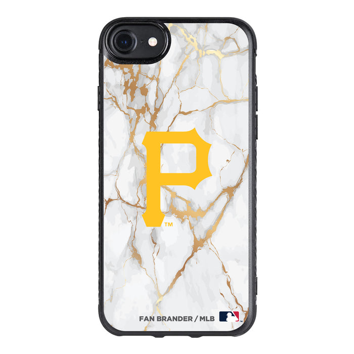 Fan Brander Black Slim Phone case with Pittsburgh Pirates White Marble design