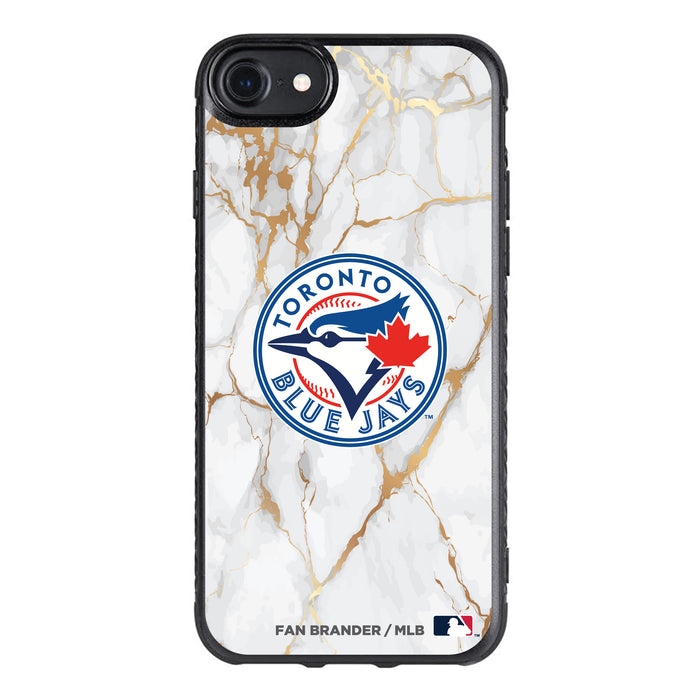 Fan Brander Black Slim Phone case with Toronto Blue Jays White Marble design