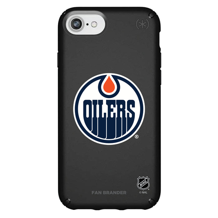 Speck Black Presidio Series Phone case with Edmonton Oilers Primary Logo