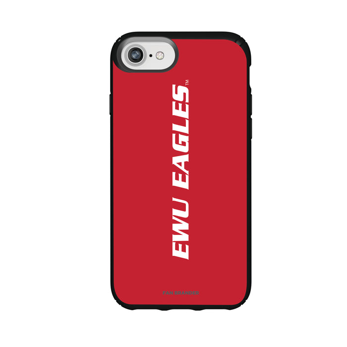 Speck Black Presidio Series Phone case with Eastern Washington Eagles Wordmark Design