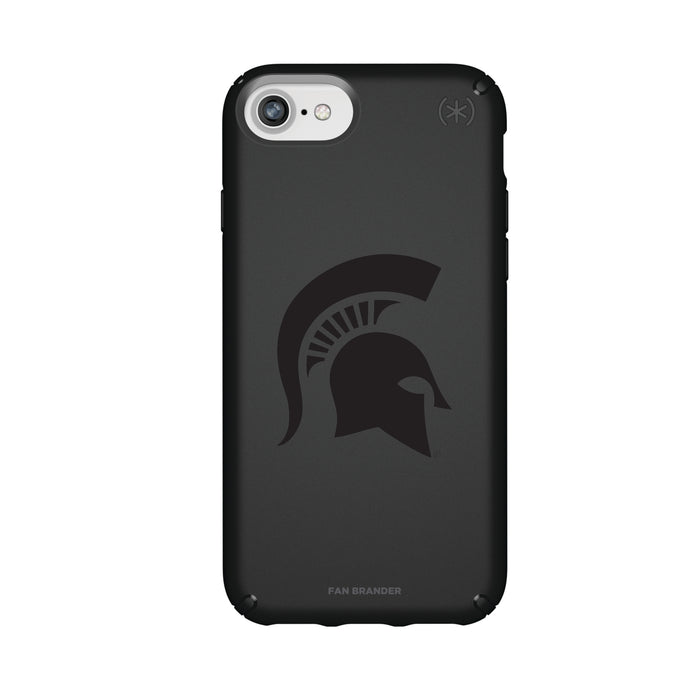 Speck Black Presidio Series Phone case with Michigan State Spartans Primary Logo in Black