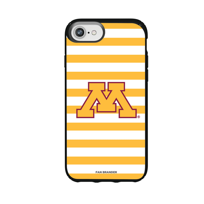 Speck Black Presidio Series Phone case with Minnesota Golden Gophers Primary Logo and Striped Design