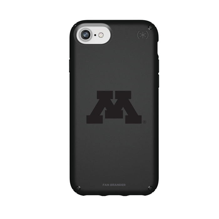 Speck Black Presidio Series Phone case with Minnesota Golden Gophers Primary Logo in Black