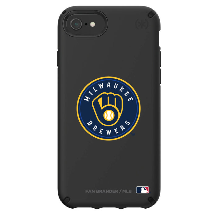 Speck Black Presidio Series Phone case with Milwaukee Brewers Primary Logo