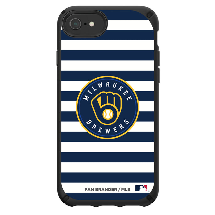 Speck Black Presidio Series Phone case with Milwaukee Brewers Striped Design