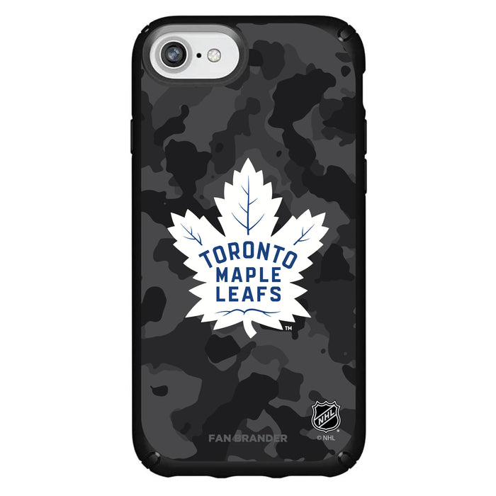 Speck Black Presidio Series Phone case with Toronto Maple Leafs Urban Camo Background