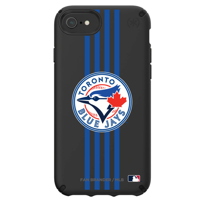 Speck Black Presidio Series Phone case with Toronto Blue Jays Primary Logo with Vertical Stripes