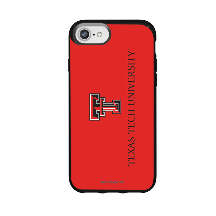 Speck Black Presidio Series Phone case with Texas Tech Red Raiders Wordmark Design