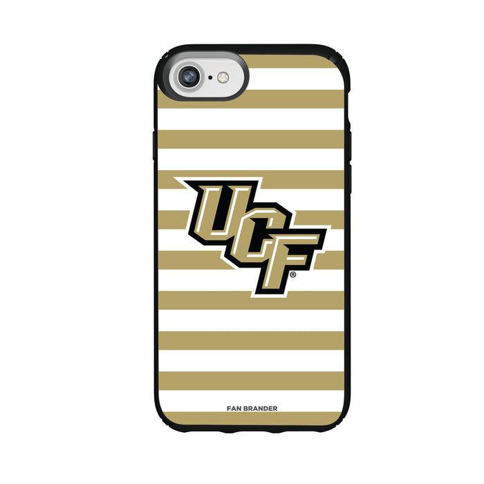 Speck Black Presidio Series Phone case with UCF Knights Primary Logo and Striped Design