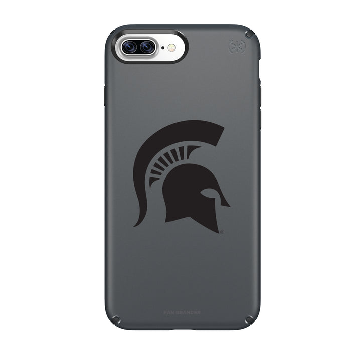 Speck Black Presidio Series Phone case with Michigan State Spartans Primary Logo in Black