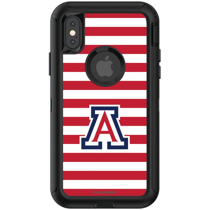 OtterBox Black Phone case with Arizona Wildcats Tide Primary Logo and Striped Design