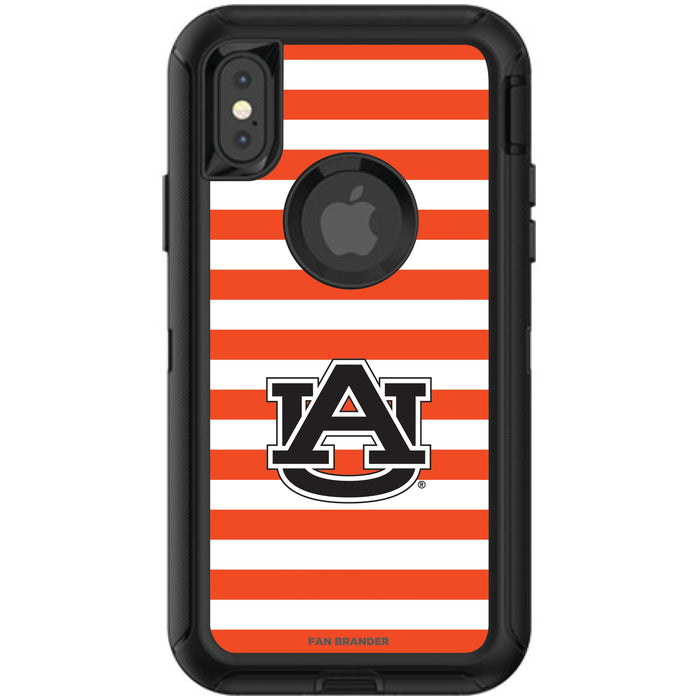 OtterBox Black Phone case with Auburn Tigers Tide Primary Logo and Striped Design