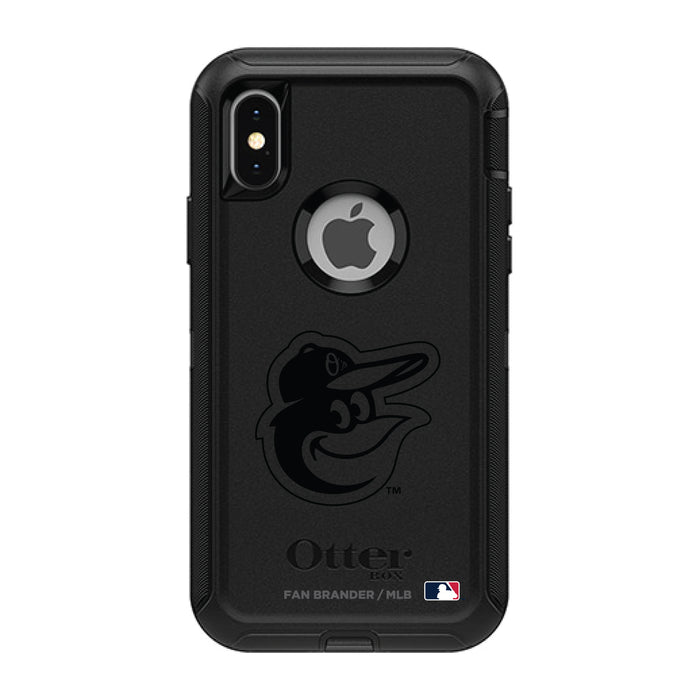 OtterBox Black Phone case with Baltimore Orioles Primary Logo in Black