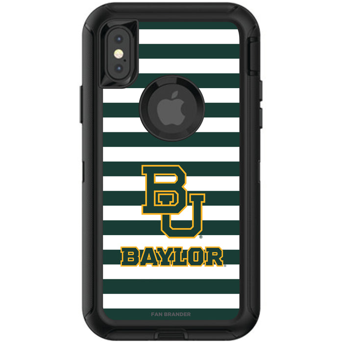 OtterBox Black Phone case with Baylor Bears Tide Primary Logo and Striped Design