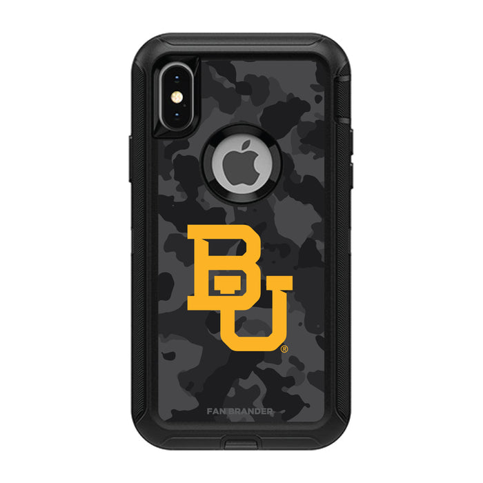 OtterBox Black Phone case with Baylor Bears Urban Camo Background