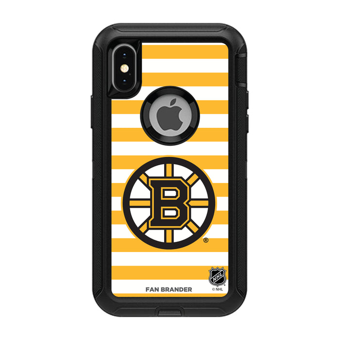 OtterBox Black Phone case with Boston Bruins Stripes