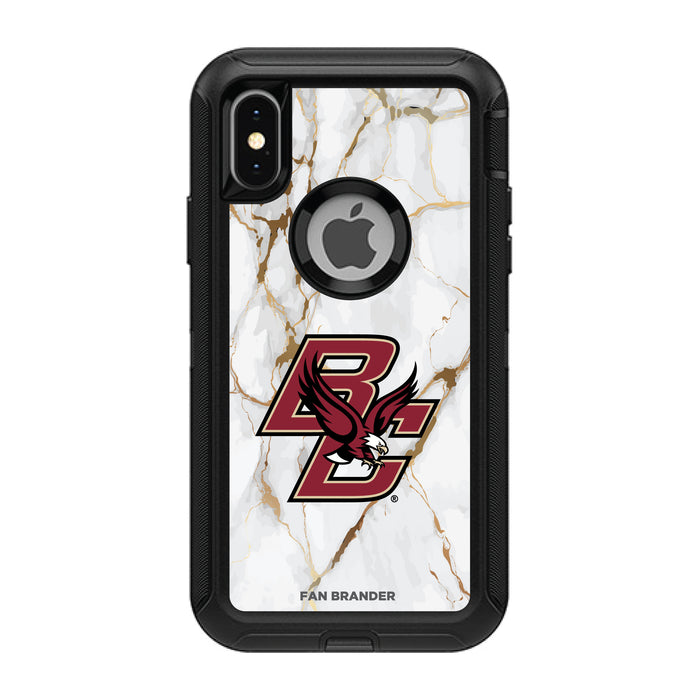 OtterBox Black Phone case with Boston College Eagles White Marble Design