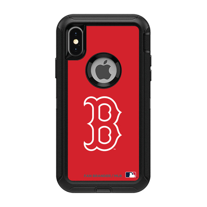 OtterBox Black Phone case with Boston Red Sox Primary Logo and Team Background