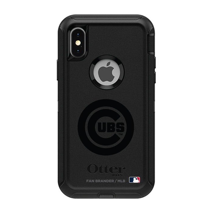 OtterBox Black Phone case with Chicago Cubs Primary Logo in Black