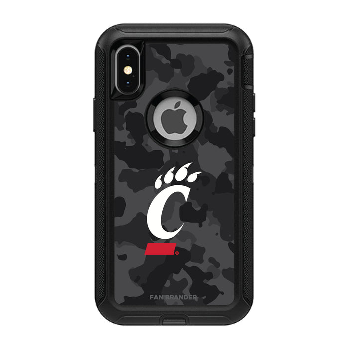 OtterBox Black Phone case with Cincinnati Bearcats Urban Camo Background