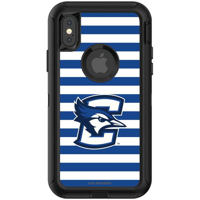 OtterBox Black Phone case with Creighton University Bluejays Tide Primary Logo and Striped Design