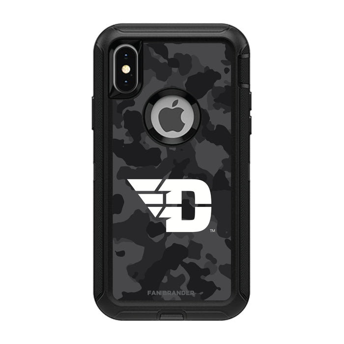 OtterBox Black Phone case with Dayton Flyers Urban Camo Background