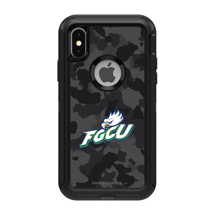 OtterBox Black Phone case with Florida Gulf Coast Eagles Urban Camo Background