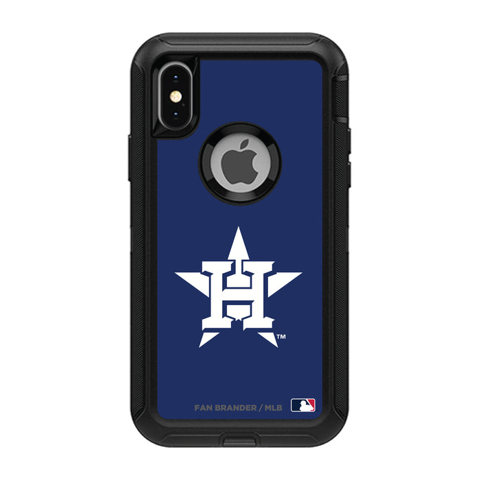 OtterBox Black Phone case with Houston Astros Primary Logo and Team Background