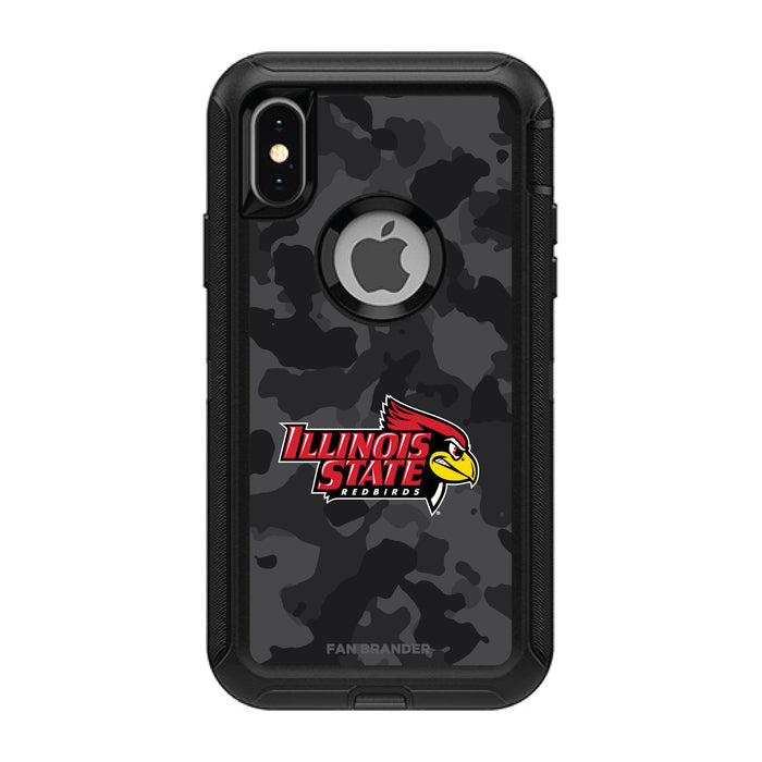 OtterBox Black Phone case with Illinois State Redbirds Urban Camo Background