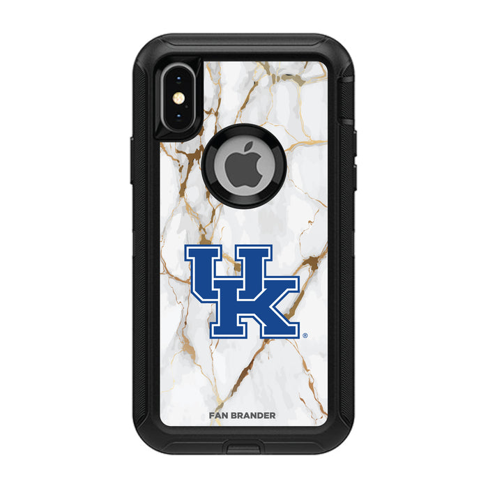 OtterBox Black Phone case with Kentucky Wildcats Tide White Marble Background