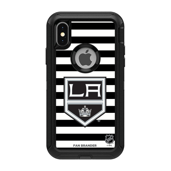 OtterBox Black Phone case with Los Angeles Kings Primary Logo and Striped Design