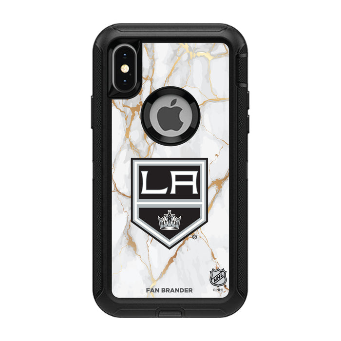 OtterBox Black Phone case with Los Angeles Kings White Marble design