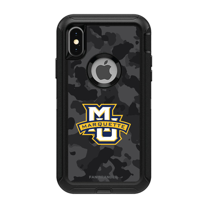 OtterBox Black Phone case with Marquette Golden Eagles Urban Camo Background